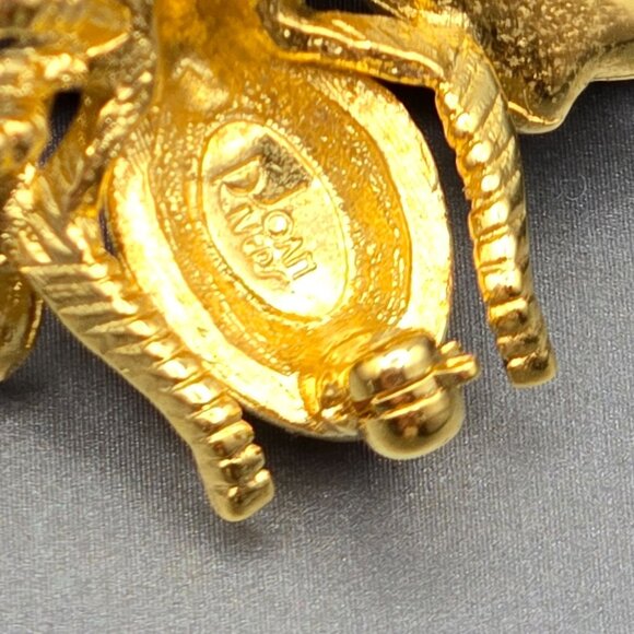 VTG Joan Rivers Bee Brooch 1.25" Purple Rhinestones Blue Eyes Gold-Plated Signed - Picture 6 of 9